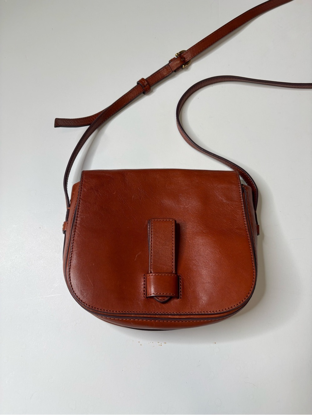 Banana Republic Cow Leather Saddle Bag